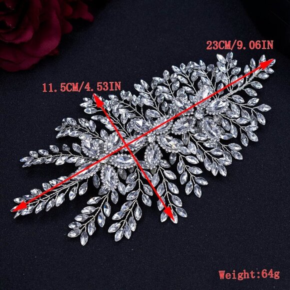 Bridal Hair Accessory Rhinestone Headband for Weddings, Prom, Formal Events